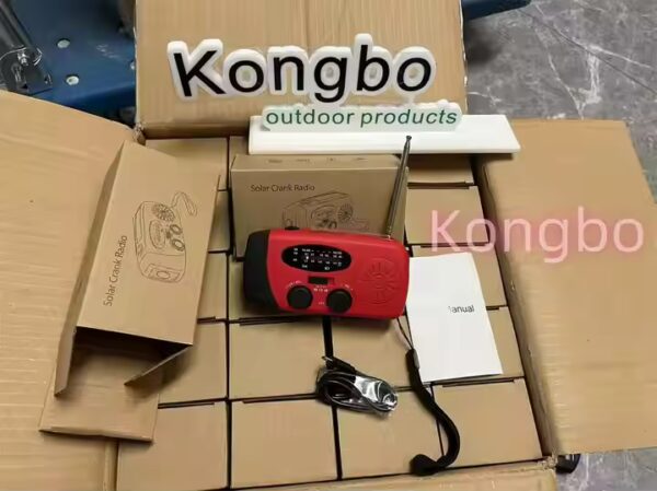 Kongbo Solar Hand Crank Emergency Radio & LED Flashlight - LE2 - Image 4