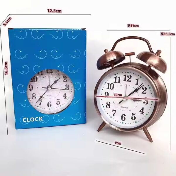 Silent Metal Bell Alarm Clock - LAC12 - Image 4