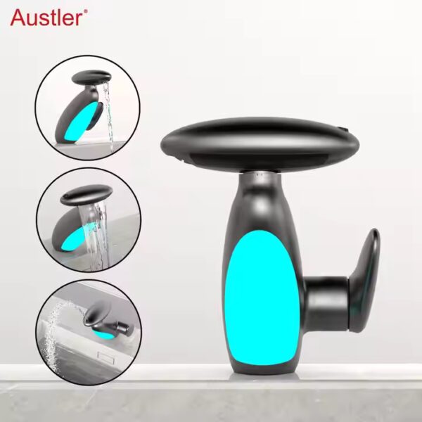 LED Waterfall Bathroom Sink Faucet - LB222 - Image 4