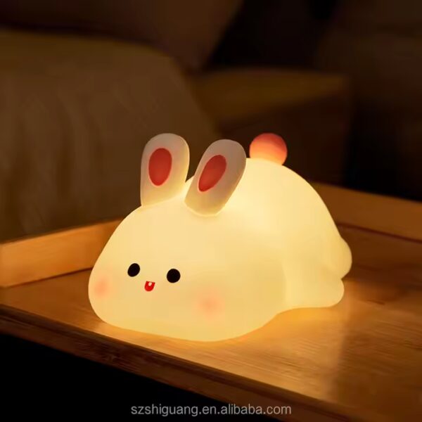 Cute Cartoon Bunny Silicone Night Lamp - LB232 🐰 - Image 2