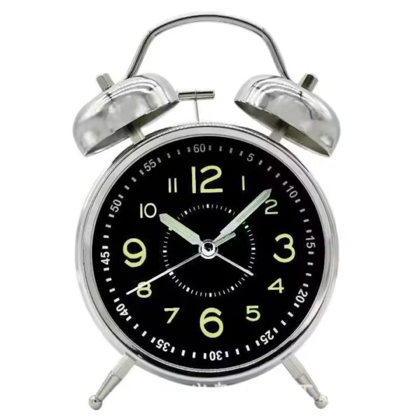 Silent Metal Bell Alarm Clock - LAC12 - Image 3