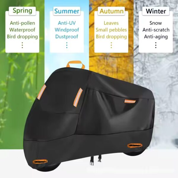 210D Oxford Waterproof Motorcycle Cover - LM545 🌧️ - Image 3