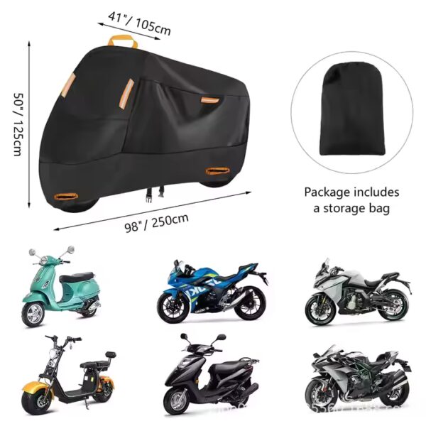 210D Oxford Waterproof Motorcycle Cover - LM545 🌧️ - Image 2
