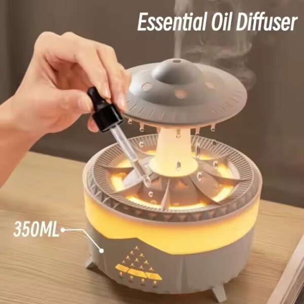 Rain Cloud Aroma Diffuser with Colorful Light - LR54 - Image 4