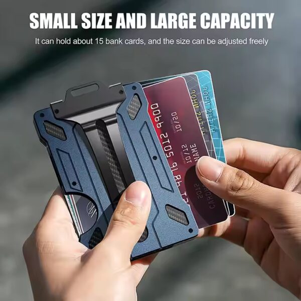 Slim Wallet for Men Aluminum Metal - LWX23 - Image 4