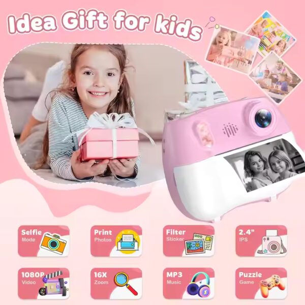 Dual-Sided Kids HD Instant Print Camera with Selfie Mode - LC232 - Image 5