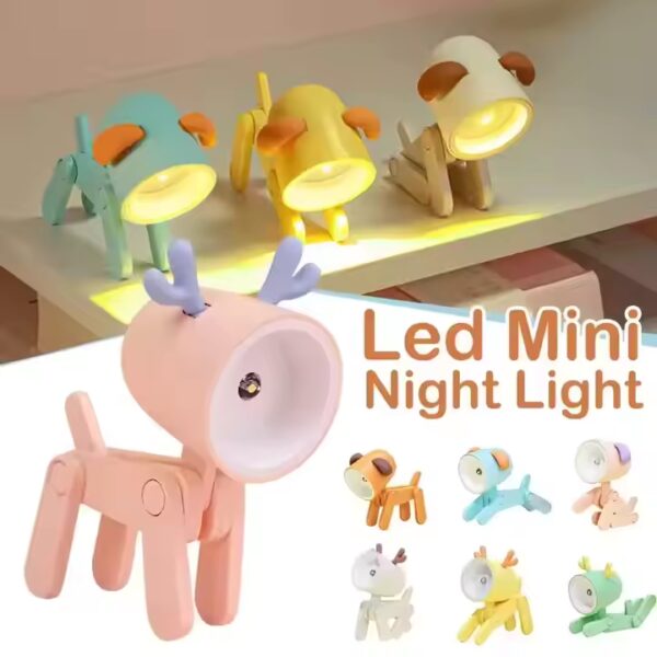 Mini LED Puppy Night Light Cartoon Table Lamp- LLP090 🐶 - Image 5