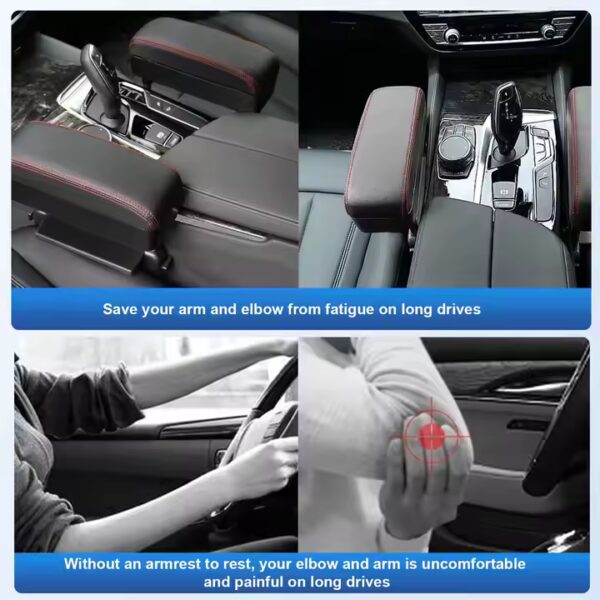 Universal Leather Car Armrest & Seat Gap Organizer -LC56 - Image 5