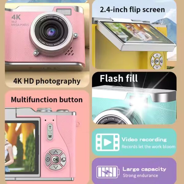 Mini Vintage DSLR-Style Digital Camera - LC231 - Image 3