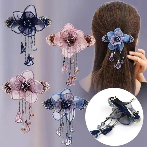 BloomSpring Crystal Fringe Clip - LV21 🌸