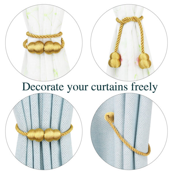 Magnetic Curtain Tiebacks – Colorful Decorative Buckle - Image 2