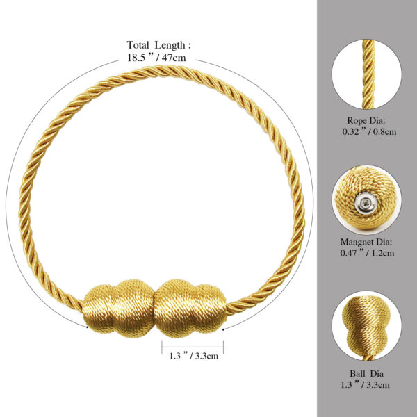 Magnetic Curtain Tiebacks – Colorful Decorative Buckle - Image 4