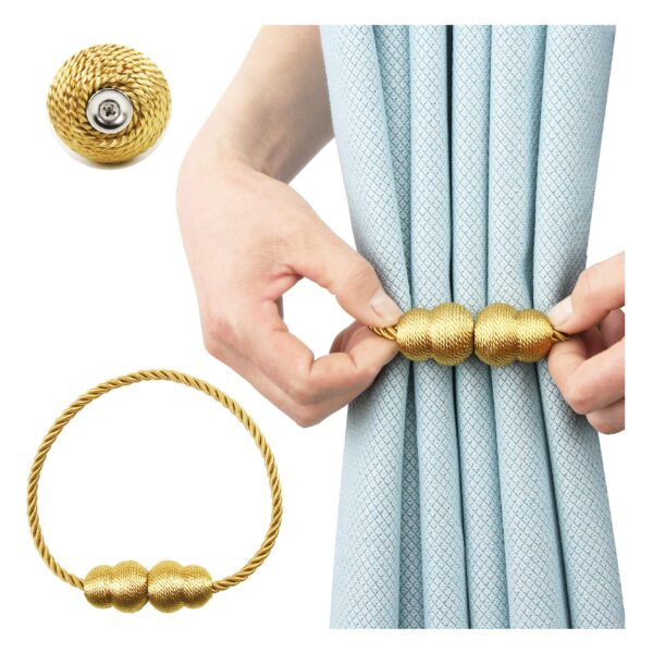 Magnetic Curtain Tiebacks – Colorful Decorative Buckle