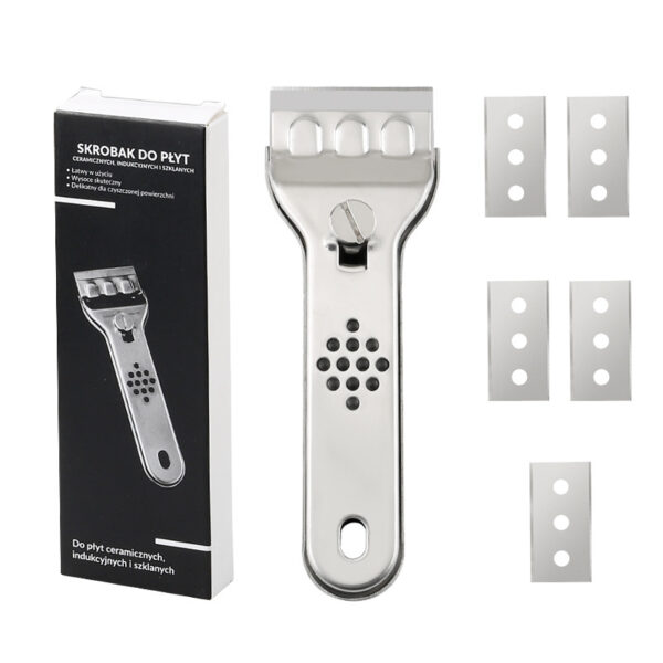 Stainless Steel Scraper with Replaceable SK5 Blades