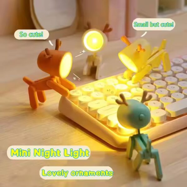 Mini LED Puppy Night Light Cartoon Table Lamp- LLP090 🐶 - Image 2