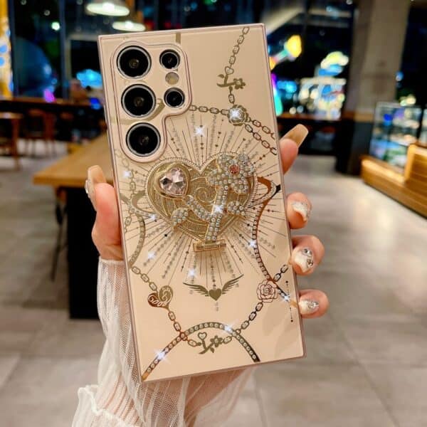 Luxury Love Heart Phone Case with Holder Stand - LSP234❤️