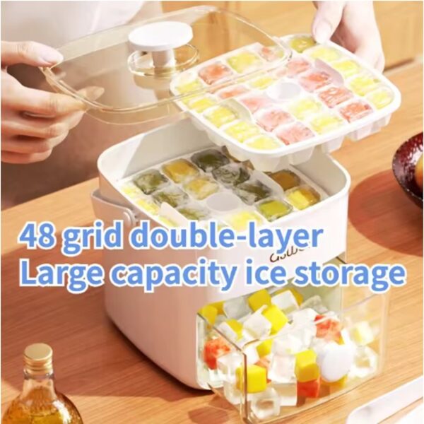 Press-Type Double Layer Ice Cube Tray - Image 3