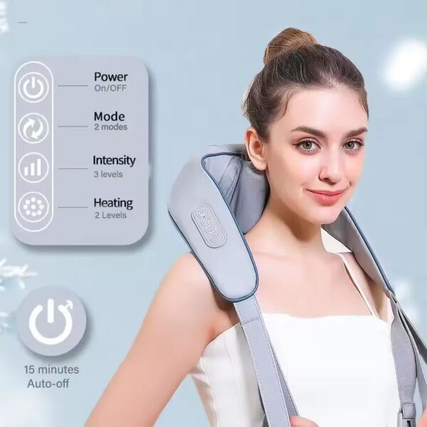 USB Rechargeable Heated Neck & Body Massager - Image 3