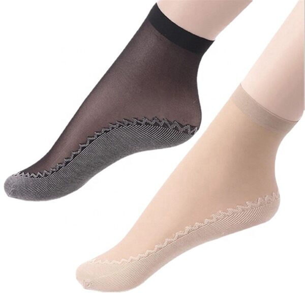 Women's Sheer Nylon Ankle Socks - Transparent & Stretchy - Image 3