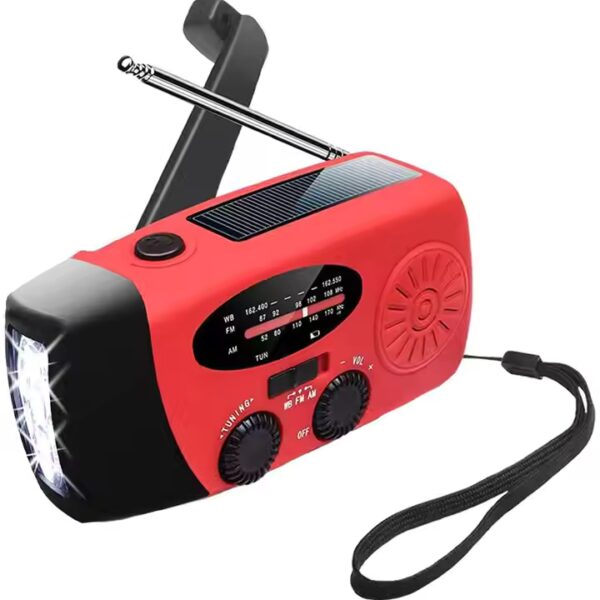 Kongbo Solar Hand Crank Emergency Radio & LED Flashlight - LE2