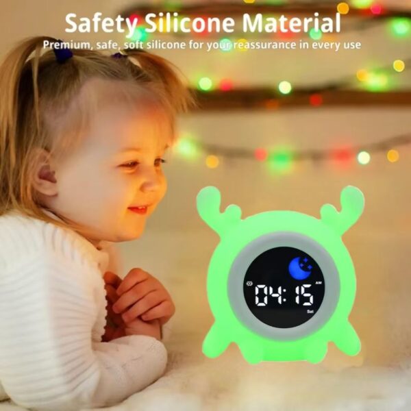 Kids Color-Cue Sleep Trainer Clock with Night-Light & Alarm - Image 2