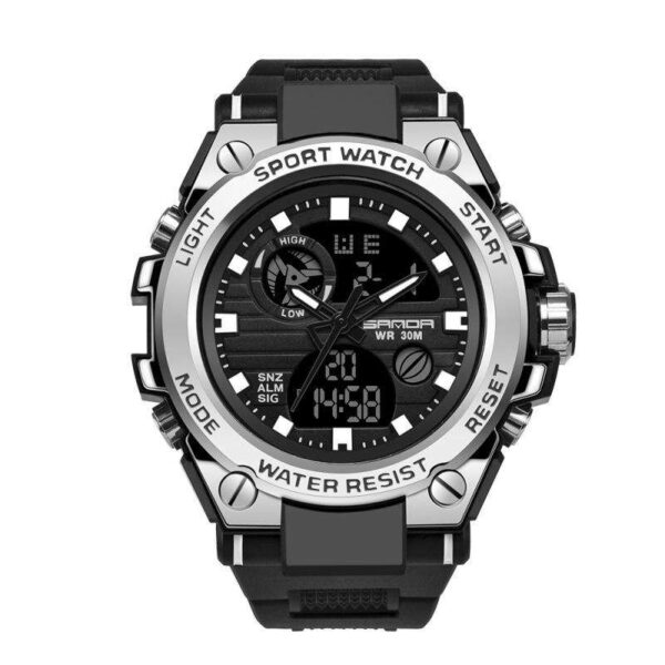 SANDA 739 Multifunction Men's Sports Watch – Dual Analog-Digital Display, Waterproof & Shock-Resistant - Image 5
