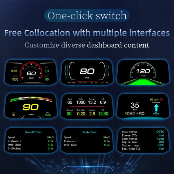 Smart OBD II GPS HUD – Multi-Function Car Head-Up Display - Image 4