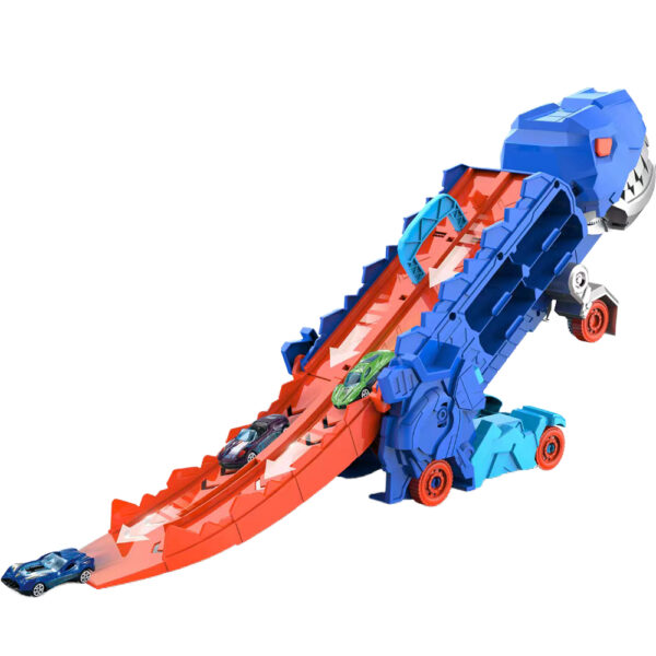 Folding Dinosaur Transporter Car with Die-Cast Cars – Competitive Game & Storage Toy - Image 2