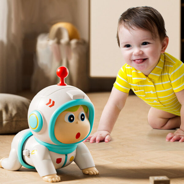 Cute Cartoon Electric Wriggling Baby Crawling Doll with Music Sounds - Image 2