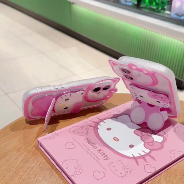 Kitty iPhone Case with Mirror & Stand - Image 3