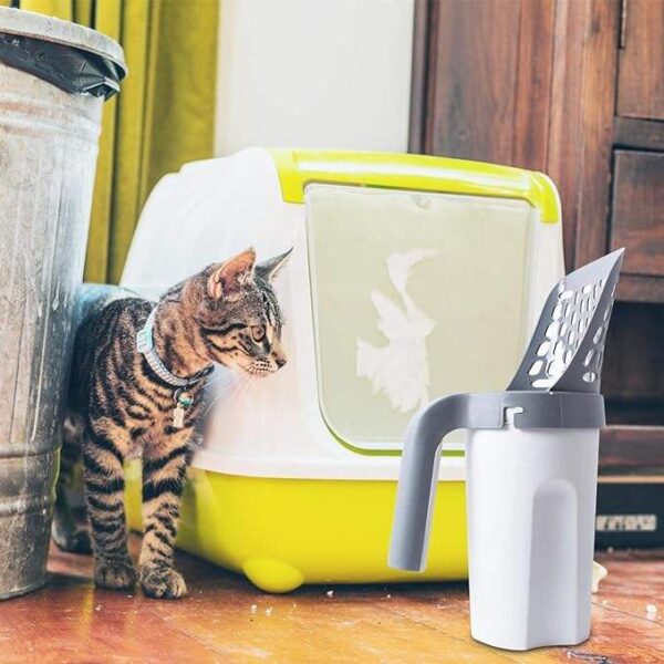 CleanPaw Scooper Pet Waste Disposal Portable Integrated Cat Litter Shovel Kitten Dog Litter Scooper With Poop Bags - Image 4