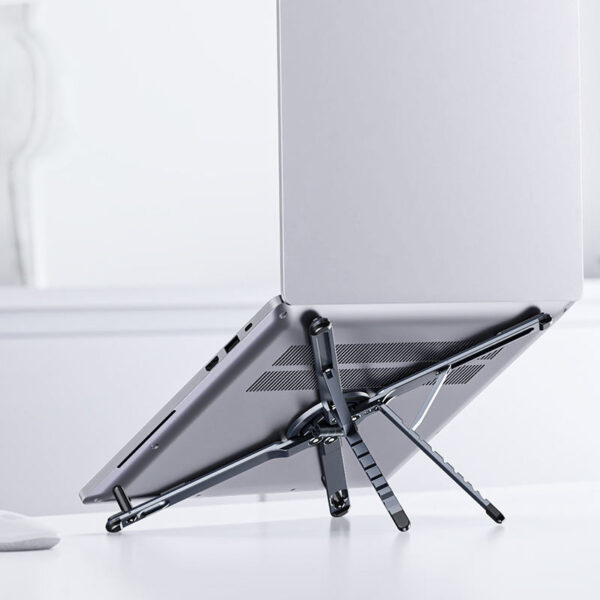 Travel Portable Magnetic Phone Tripod Stand Aluminium Foldable Compatible with Laptops Tablets and Mobile Phones - Image 2