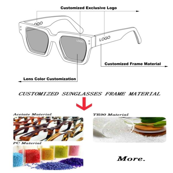 Oversized Square Sunglasses – Unisex Luxury Steampunk Shades by Optifix - Image 2