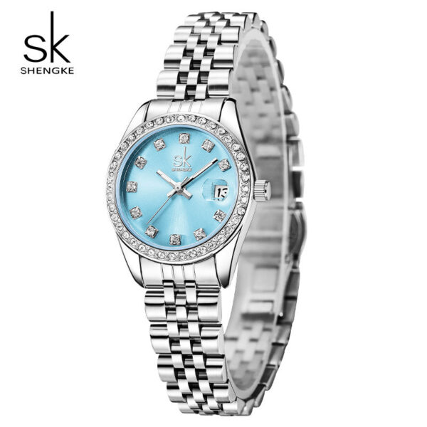 SK Women's Crystal Diamond Dress Watch - Image 3