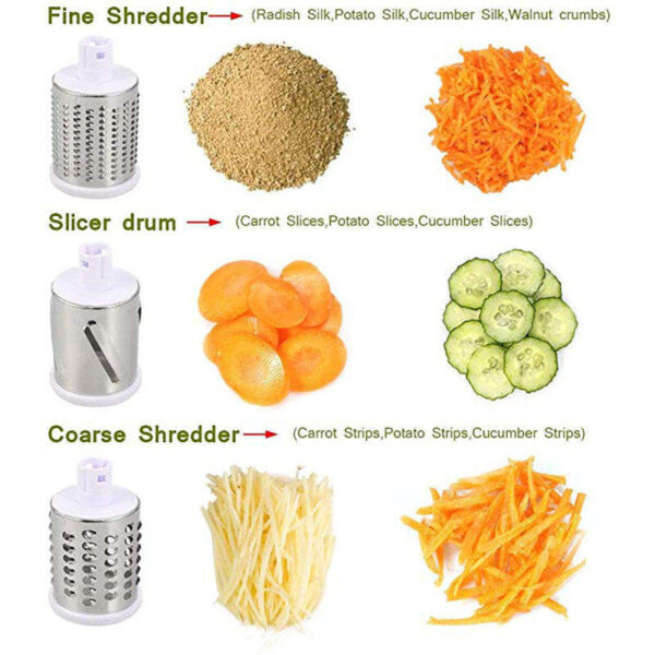 Manual Rotating Vegetable Cutter – Multi-Functional Kitchen Roller Slicer, Grater & Shredder - Image 5