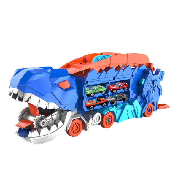 Folding Dinosaur Transporter Car with Die-Cast Cars – Competitive Game & Storage Toy - Image 3