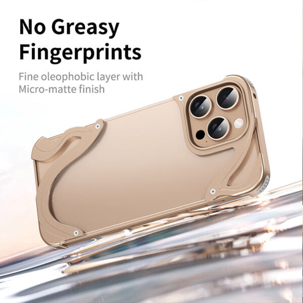 Aluminum Alloy Dolphin Frame Magnetic Phone Case for iPhone - Image 3