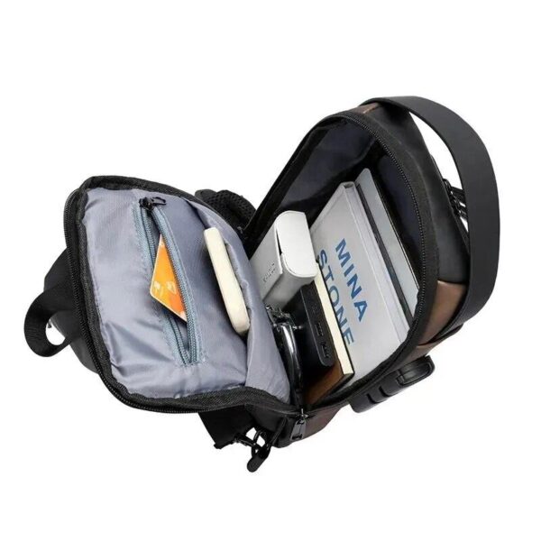 Men's Chest Bag with Password Lock – Anti-Theft Crossbody Sling Bag - Image 2