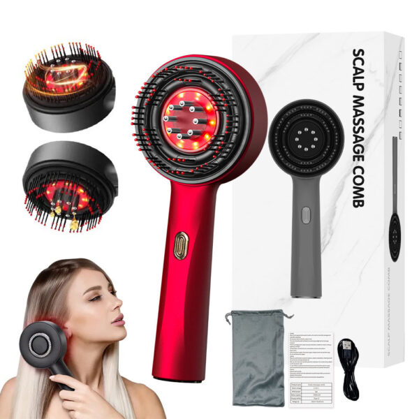 Electric Hair Scalp Massager Brush for Hair Growth Oil Applicator
