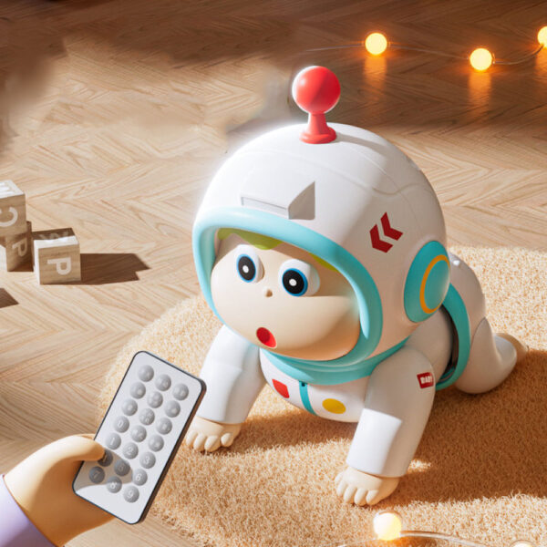 Cute Cartoon Electric Wriggling Baby Crawling Doll with Music Sounds - Image 3