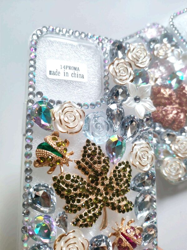 Luxury Rhinestone Maple Leaf for iPhone case Maple Leaf Protective Cover - Image 6