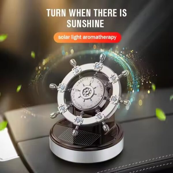 Solar-Powered Rotating Car Aroma Diffuser – Auto-Spinning Dashboard Air Freshener - Image 2