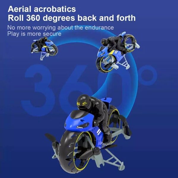 2-in-1 RC Flying Motorcycle Drone - Image 7