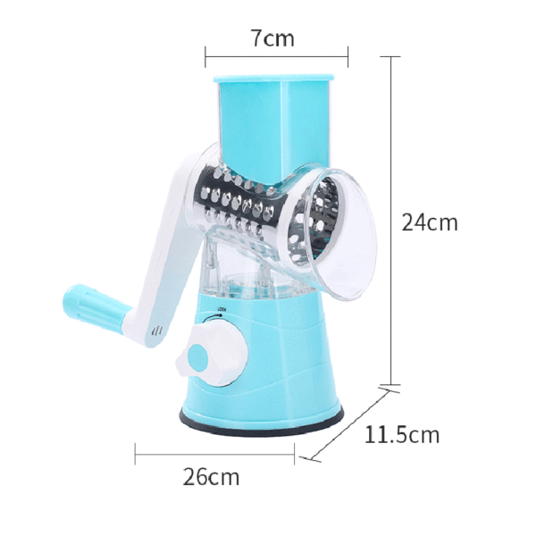 Manual Rotating Vegetable Cutter – Multi-Functional Kitchen Roller Slicer, Grater & Shredder - Image 2
