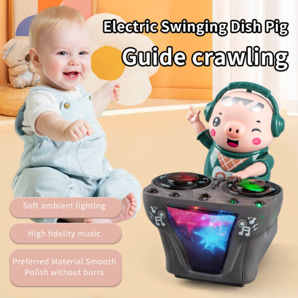 Electric Dancing DJ Pig Toy – Music & Light Funny Robot for Kids - Image 2