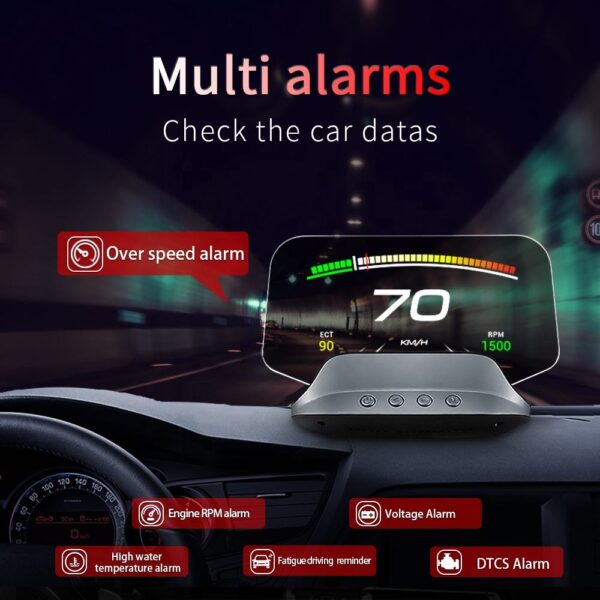 Smart OBD II GPS HUD – Multi-Function Car Head-Up Display - Image 5