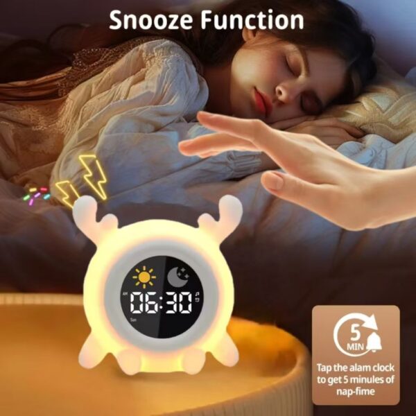 Kids Color-Cue Sleep Trainer Clock with Night-Light & Alarm - Image 3