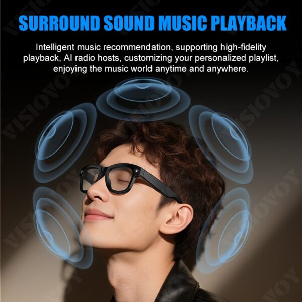 Smart Sunglasses – 4K Camera, Bluetooth 5.4, AI Assistant, Phone Calls, Music Streaming - Image 8