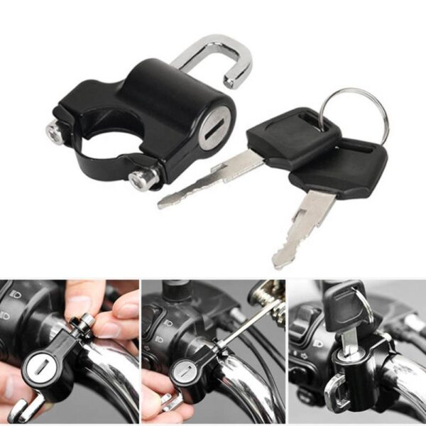Bicycle Handlebar Head Fixed Helmet Anti-theft Bicycle Helmet Lock - Image 3