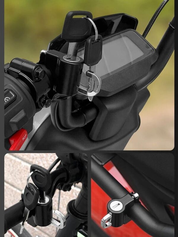 Bicycle Handlebar Head Fixed Helmet Anti-theft Bicycle Helmet Lock - Image 2